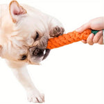 Dog Chew Toy Cotton Rope Carrot - Fun for Pets and Safe to