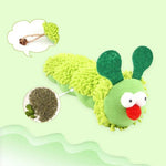 Interactive Green Scratch-Resistant Cat Toy - Plush & Bite