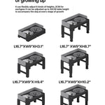 Adjustable Dog Feeder with Stainless Bowls for Better