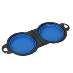 Foldable Dual Bowl for Dogs - 2-in-1 Travel Feeding Solution