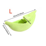 Cozy Banana Cat Bed for Cats and Dogs - Soft Plush Pet House