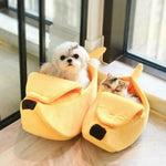 Cozy Banana Cat Bed for Cats and Dogs - Soft Plush Pet House