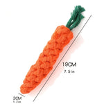 Dog Chew Toy Cotton Rope Carrot - Fun for Pets and Safe to