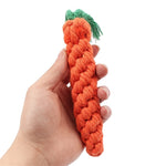 Dog Chew Toy Cotton Rope Carrot - Fun for Pets and Safe to